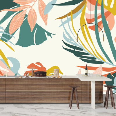 Abstract Art Wallpaper, Nature Mural, Oversized Custom Size Wall Art, Non-Woven, Non-Adhesive, Modern Wall Paper, Removable
