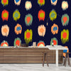 Ikat Polka Dot Wallpaper, Seamless Pattern Mural, Oversized Custom Size Wall Art, Non-Woven, Non-Adhesive, Modern Wall Paper, Removable