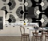 Art Deco Crane Wallpaper, Seamless Pattern Mural, Oversized Custom Size Wall Art, Non-Woven, Non-Adhesive, Modern Wall Paper, Removable