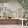 Roman Garden Wallpaper, Peacock Mural, Oversized Custom Size Wall Art, Non-Woven, Non-Adhesive, Modern Wall Paper, Removable