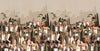 Landscape Wall Mural Houses Cityscape Stylish Wallpaper, Light Beige Oversized Custom Size Wall Covering, Non-Woven, Non-Adhesive, Modern Large Art - Walloro High End Wallcoverings & More