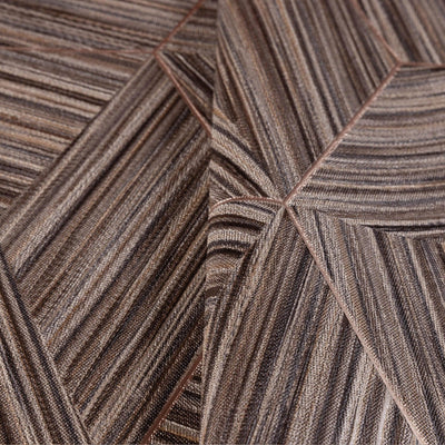 Large Hexagon Embossed Wallpaper, Brown Elegant Geometric Shapes Honeycomb Wallcovering, Large 114 sq ft Roll - Walloro High End Wallcoverings & More