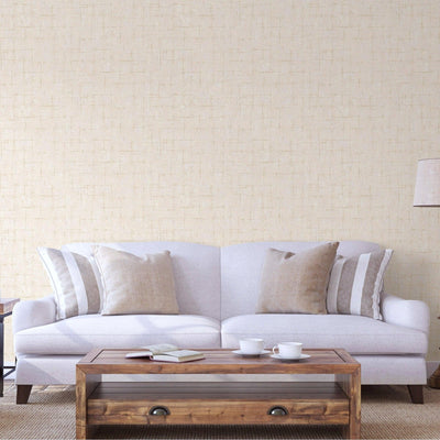 Light Beige Abstract Metallic Lines Wallpaper, 3D Deep Embosed Silver Gold Rustic Geometric Interior Decor - Walloro High End Wallcoverings & More