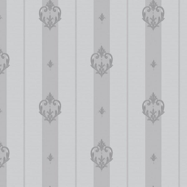 Light Purple Ornate Striped Wallpaper, Deep Embossed Regal Vintage Damask Wallcovering - Walloro High End Wallcoverings & More