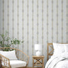 Light Purple Ornate Striped Wallpaper, Deep Embossed Regal Vintage Damask Wallcovering - Walloro High End Wallcoverings & More