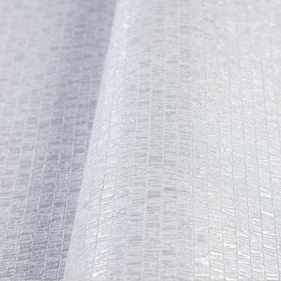 Light Silver Shiny Metallic Modern Wallpaper, 3D Deep Embossed Abstract Geometric Patterns Wall Paper - Walloro High End Wallcoverings & More