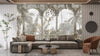 Tropical Leaves Wallpaper, Vines Mural, Oversized Custom Size Wall Art, Non-Woven, Non-Adhesive, Modern Wall Paper, Removable