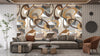 Abstract Geometric Shapes Wallpaper, Seamless Pattern Mural, Oversized Custom Size Wall Art, Non-Woven, Non-Adhesive, Modern Wall Paper, Removable