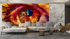 Eye Oil Painting Wallpaper, Brush Strokes Mural, Oversized Custom Size Wall Art, Non-Woven, Non-Adhesive, Modern Wall Paper, Removable
