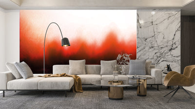 Ink Painting Dark Fire Wallpaper, Traditional Japanese Mural, Oversized Custom Size Wall Art, Non-Woven, Non-Adhesive, Modern Wall Paper, Removable