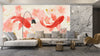 Elegant Koi Fishes Wallpaper, Luxury Chinese Mural, Oversized Custom Size Wall Art, Non-Woven, Non-Adhesive, Modern Wall Paper, Removable