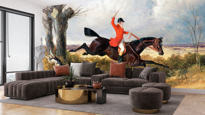 Hunting Wallpaper, Clearing Ditch Mural, Oversized Custom Size Wall Art, Non-Woven, Non-Adhesive, Modern Wall Paper, Removable