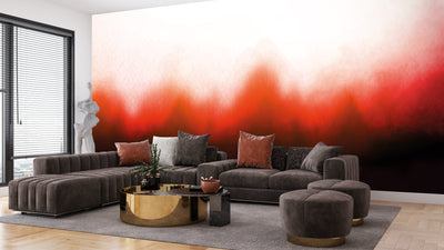 Ink Painting Dark Fire Wallpaper, Traditional Japanese Mural, Oversized Custom Size Wall Art, Non-Woven, Non-Adhesive, Modern Wall Paper, Removable