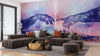 Touching Hands Wallpaper, Dark Violet Mural, Oversized Custom Size Wall Art, Non-Woven, Non-Adhesive, Modern Wall Paper, Removable
