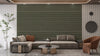 WPC Wood Wallpaper, Green Mural, Oversized Custom Size Wall Art, Non-Woven, Non-Adhesive, Modern Wall Paper, Removable