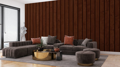 Oak Wood Wallpaper, Dark Brown Mural, Oversized Custom Size Wall Art, Non-Woven, Non-Adhesive, Modern Wall Paper, Removable
