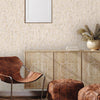 Modern Cork Embossed Wallpaper, Rich Textured Wallcovering, Ivory, Traditional, Camper Van Log Cabin Decor, Extra Large 114 sq ft Roll - Walloro High End Wallcoverings & More