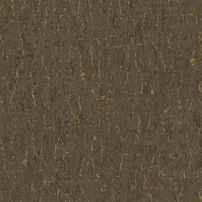 Modern Dark Cork Embossed Wallpaper, Rich Textured Wallcovering, Traditional, Camper Van Log Cabin Decor, 114 sq ft, Metallic Brown Gold - Walloro High End Wallcoverings & More