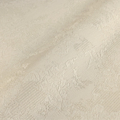 Modern Deep Embossed Wallpaper, Cream Solid Color Plain Elegant Sparkling Glittering Wallcovering, Easy Clean, Abstract, Plain, Non-Woven - Walloro High End Wallcoverings & More