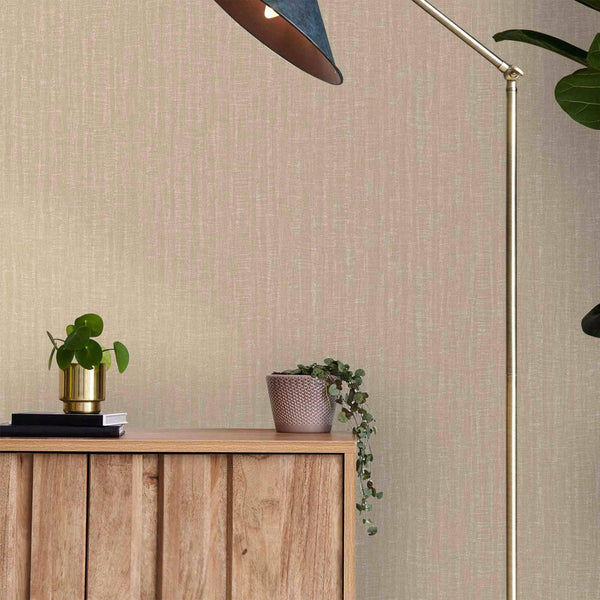 Modern Plain 3D Embossed Wallpaper, Rose Gold Solid Neutral Colors Seamless Classic Wallcovering, Solid Color Minimalist Wall Decor - Walloro High End Wallcoverings & More
