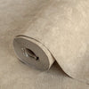 Modern Solid Color Embossed Textured Wallpaper, Dark Beige Contemporary Wallcovering, Monochromatic, Non-Woven - Walloro High End Wallcoverings & More