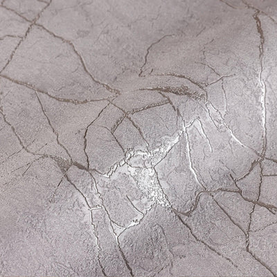 Modern Stone Embossed Wallpaper, Gray Vein Pattern, Abstract Marble Design Home Wall Decor, Aesthetic Wallpaper, Textured Wallcovering - Walloro High End Wallcoverings & More