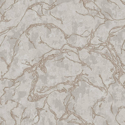 Modern Veined Texture Metallic Wallpaper, Gray, Copper Modern 3D Embossed Marble Metallic Accents, Industrial Deign - Walloro High End Wallcoverings & More