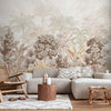 Nature Tropical Wallpaper, Green Forest Wall Mural, Custom Size Trees Wall Art, Non-Woven, Non-Pasted, Removable, Washable, Oversized Wall Paper - Walloro High End Wallcoverings & More