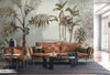 Palm Trees Nature Scene Tropical Wall Mural, Light Green Custom Size Wallpaper, Non-Woven, Non-Pasted, Washable, Oversized Large Wall Art, Removable - Walloro High End Wallcoverings & More