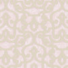 Pink Lace Trellis Wallpaper, Shiny Silver Gold Patterns Faded Colors Damask Design - Walloro High End Wallcoverings & More