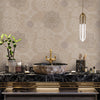 Quilted 3D Embossed Wallpaper, Beige, Flocked Rich Textured Velvet Feel Luxury Wallcovering, Vintage Washed Patchwork Style, Non-Woven - Walloro High End Wallcoverings & More