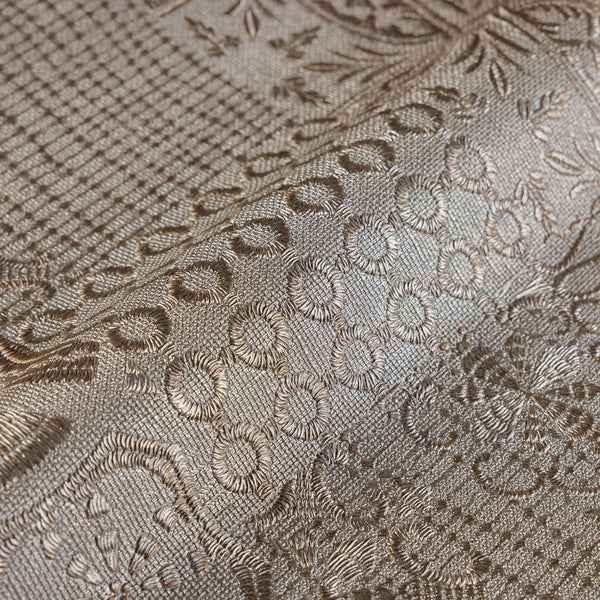 Quilted 3D Embossed Wallpaper, Tan, Flocked Rich Textured Velvet Feel Luxury Wallcovering, Vintage Washed Patchwork Style, Non-Woven - Walloro High End Wallcoverings & More