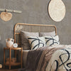 Quilted 3D Embossed Wallpaper, Tan, Flocked Rich Textured Velvet Feel Luxury Wallcovering, Vintage Washed Patchwork Style, Non-Woven - Walloro High End Wallcoverings & More