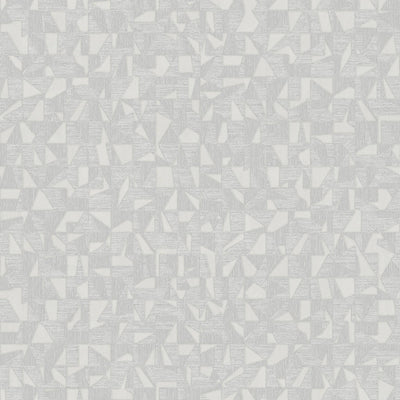 Shimmering Geometric Shapes Wallpaper, Light Gray Deep Embossed Asymmetrical Design Wallcovering - Walloro High End Wallcoverings & More