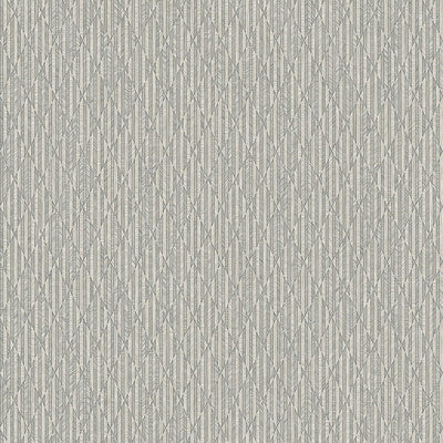 Silver Diamond Shapes Wallpaper, Shiny 3D Deep Embossed Lines Stylish Modern Wallcovering - Walloro High End Wallcoverings & More