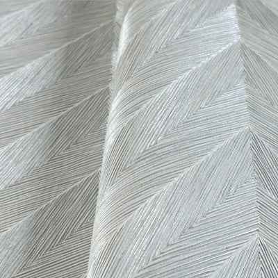 Silver Shiny Chevron Wallpaper, Deep Embossed Luxury Shimmering Geometric Pattern Wall Paper, Large Non-Pasted 114 sq ft Roll - Walloro High End Wallcoverings & More