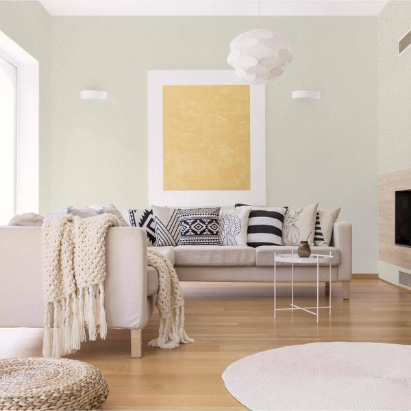 Solid Color Linen Textured Wallpaper, Cream Modern Neutral Colors Non-Pasted Wallcovering - Walloro High End Wallcoverings & More