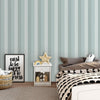 Striped Textured Wallpaper for Kids Room, Boys Bedroom Wall Paper, Nursery Wallpaper, 114 sq ft, Blue Gray Wallpaper, Washable, Modern - Walloro High End Wallcoverings & More