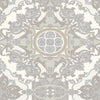 Timeless Design 3D Embossed Damask Wallpaper, Silver, White Luxury Velvet Feeling Wallcovering, Large 114 sq ft Roll - Walloro High End Wallcoverings & More