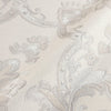 Timeless Ornate Embossed Wallpaper, White, Fabric Like, Rich 3D Textured Flocked Luxury Wallcovering Design, Non-Woven - Walloro High End Wallcoverings & More