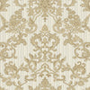 Victorian Damask Striped Wallpaper, Gold, White Rich Textured Embossed Wall Paper, Extra Wide 114 sq ft Roll, Wall Decor, Sturdy, Washable - Walloro High End Wallcoverings & More