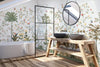 White Botanical Wall Mural, Butterfly Flowers Chinoiserie Wallpaper, Nature Theme Custom Size Wall Covering, Non-Woven, Non-Pasted, Removable, Washable - Walloro High End Wallcoverings & More