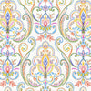 White Elegant Damask 3D Embossed Wallpaper, Vibrant Colors Textured Luxury Wallpaper - Walloro High End Wallcoverings & More