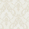 white Italian Damask Embossed Wallpaper, Sparkling Neutral Colors Luxury Wallcovering - Walloro High End Wallcoverings & More
