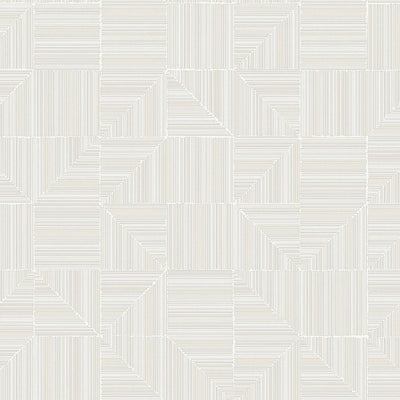 White Modern Geometric Shapes Wallpaper, Embossed Rich Textured Contemporary Wallcovering - Walloro High End Wallcoverings & More