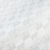 White Solid Color Square Pattern Geometric Wallpaper, 3D Embossed Glossy Sleek Checkered Wall Paper - Walloro High End Wallcoverings & More