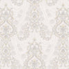 White Textured Embossed Flowered Gray, Home Wall Decor, Aesthetic Wallpaper, Textured Wallcovering Non-Adhesive- 41.7”W X 393”H - Walloro High End Wallcoverings & More