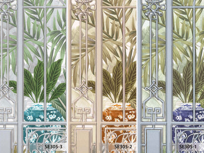 Windows Trees Wallpaper, Light Beige Nature Scenic View Wall Mural, Tropical, Custom Size Wall Art, Non-Woven, Non-Adhesive, Removable, Durable, Large - Walloro High End Wallcoverings & More